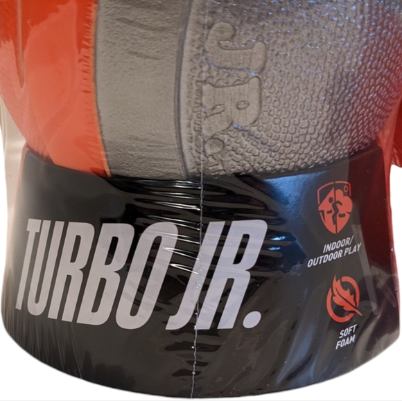 Hasbro Nerf Turbo Jr. Set of 2 Orange & Silver Foam Football Toy Play Balls NWT - Picture 6 of 6